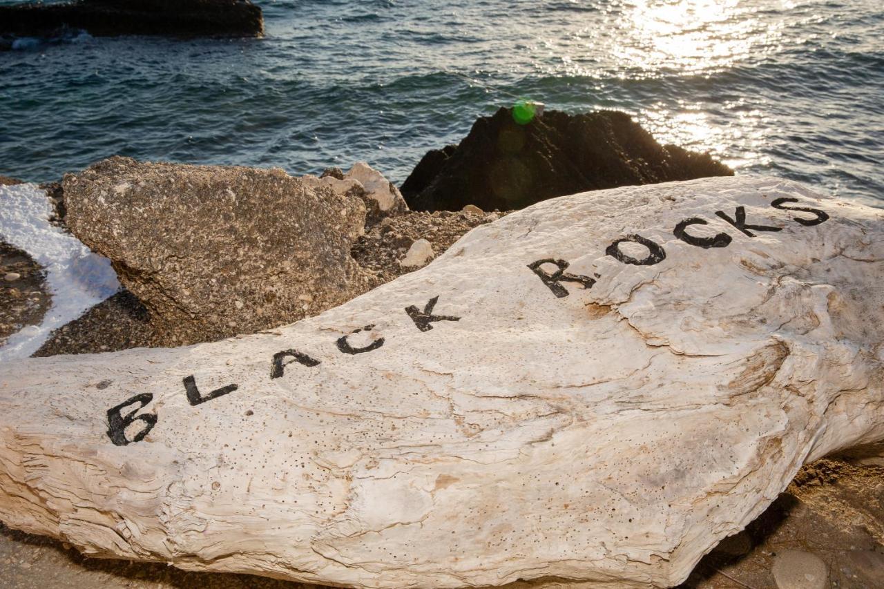Black Rocks Family, Luxury Seafront Beach Maisonette Agios Gordios  Exterior foto