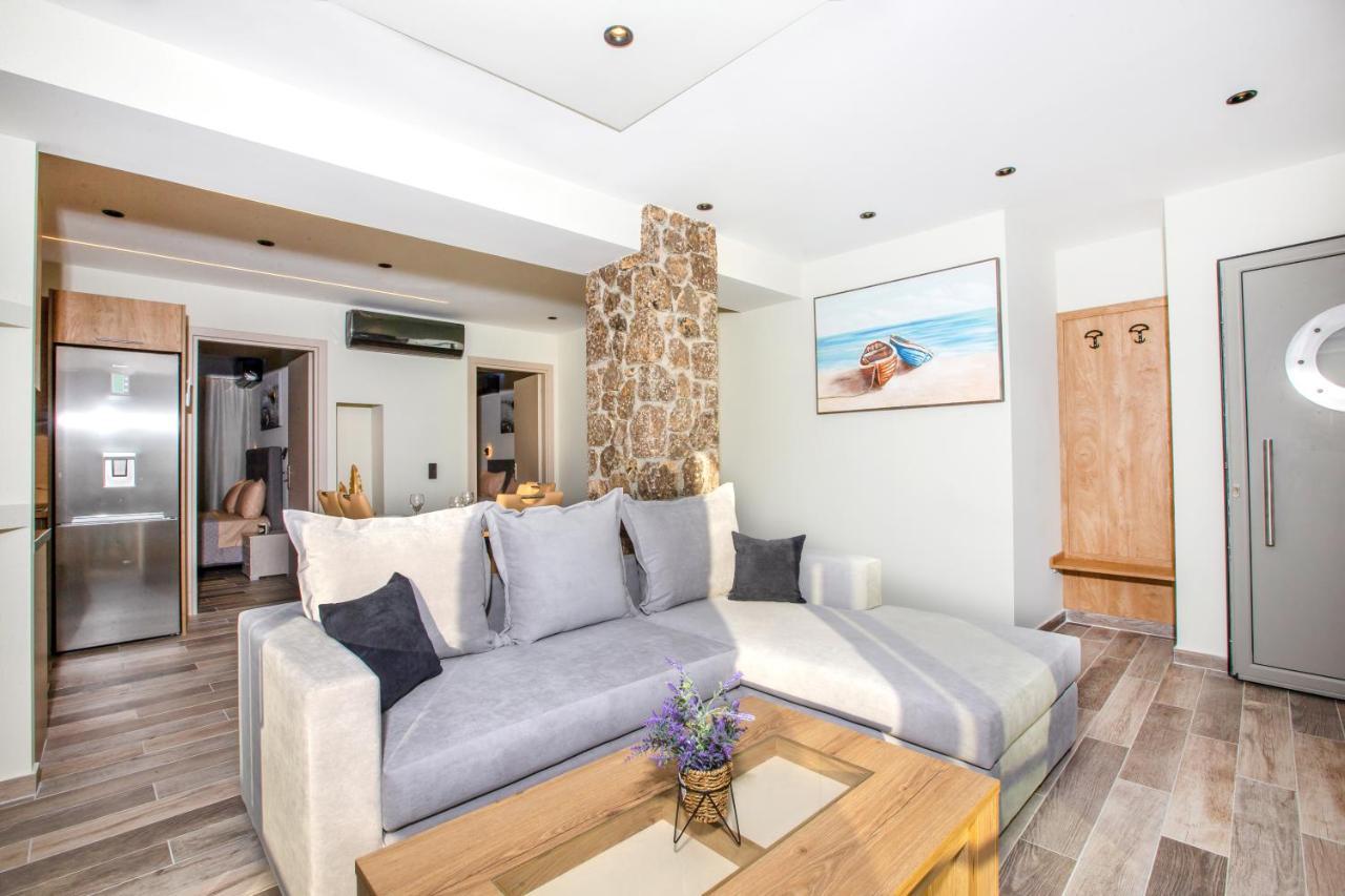 Black Rocks Family, Luxury Seafront Beach Maisonette Agios Gordios  Exterior foto
